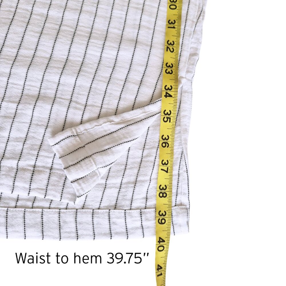 HEROES & DREAMERS Smocked Waist Wide Leg Cotton Blend Striped Pants Size L - Picture 8 of 12